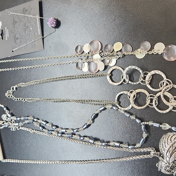 16 Silver-tone Necklace Lot - Picture 5 of 9